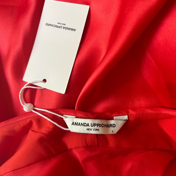 Amanda Uprichard Jasalina Silk dress in “Poppy” Size L - Picture 2 of 5